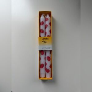 Dolce Vita Tomato Taper Candles | NWT